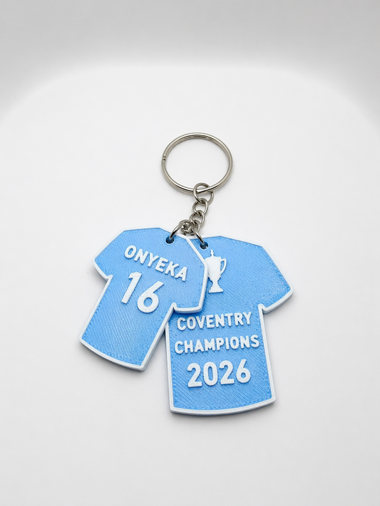 Coventry City Champions 2026 Keychain – Custom Football Shirt Keyring  CCFC PUSB