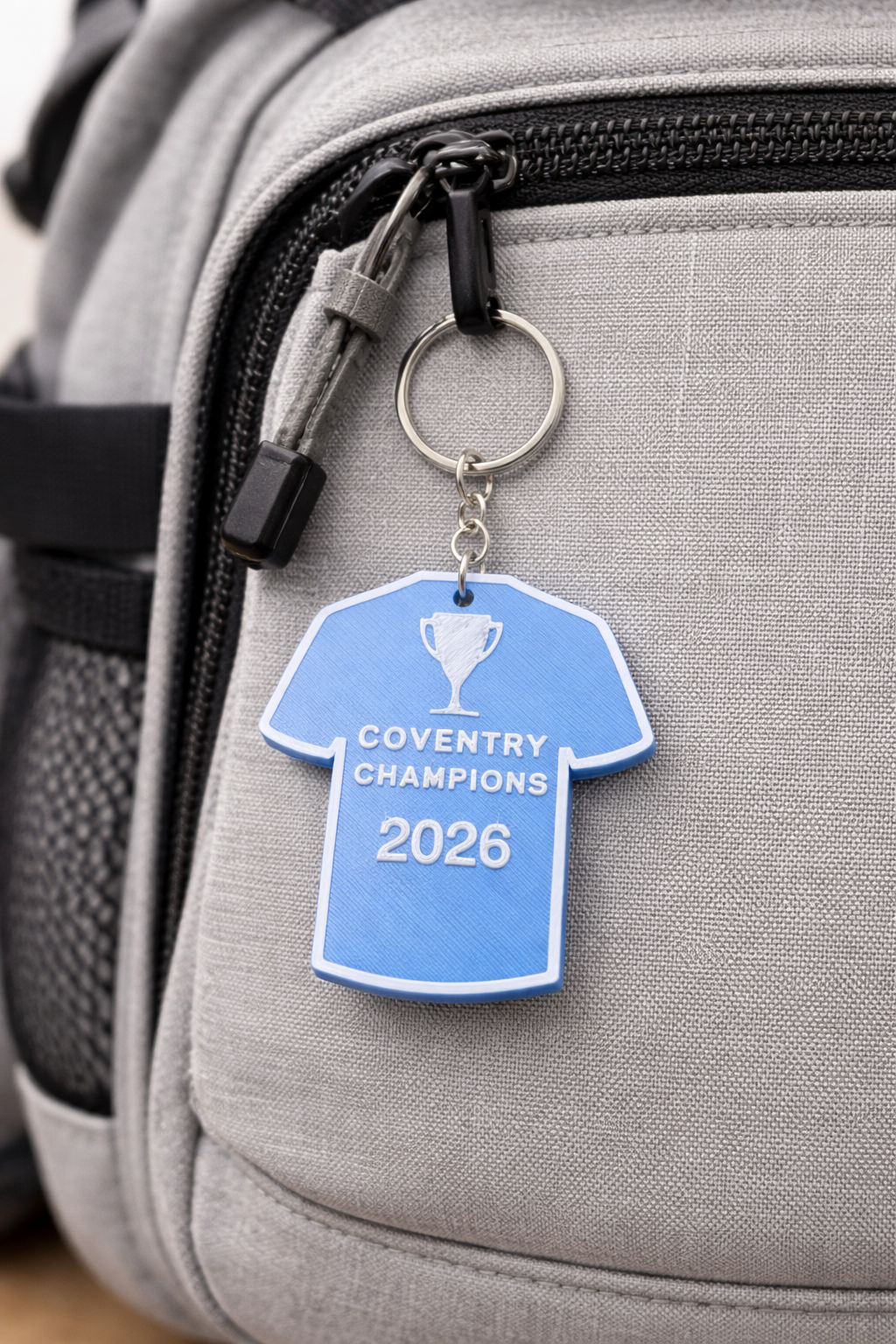 Coventry City Champions 2026 Keychain – Football Shirt Keyring – Promotion