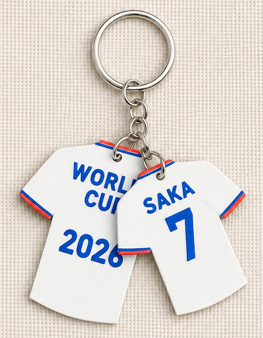 World Cup 2026 personalised football shirt keychain