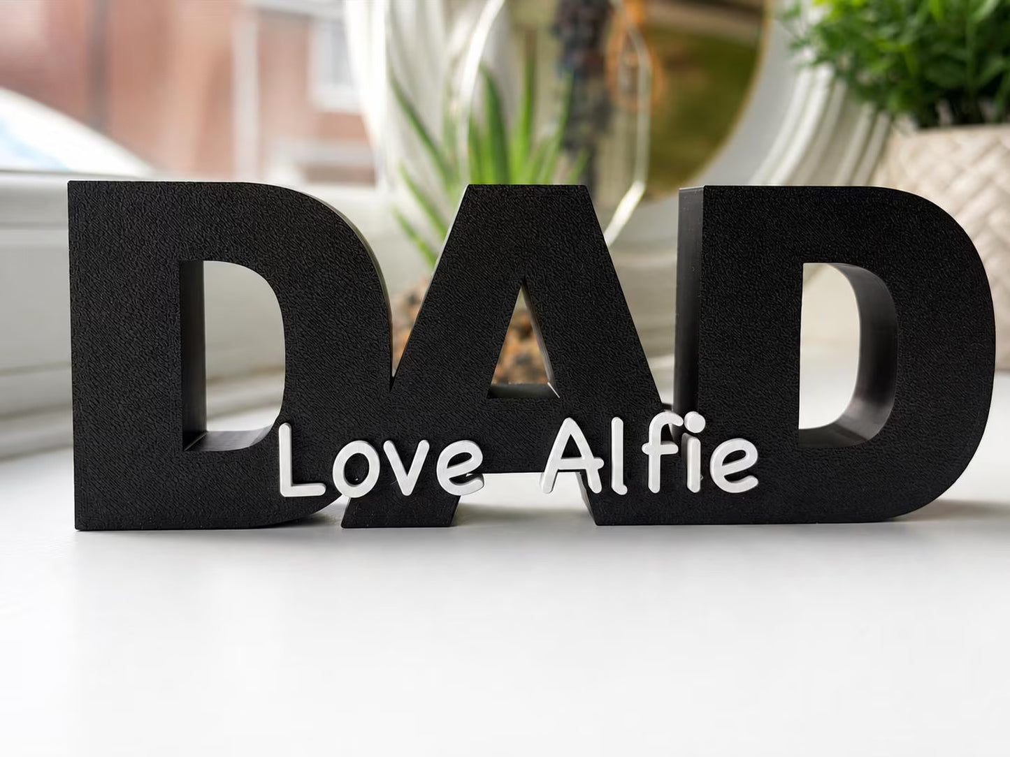 Personalised 3D Printed Dad Sign – Custom Name Plaque, Desk Decor Keepsake