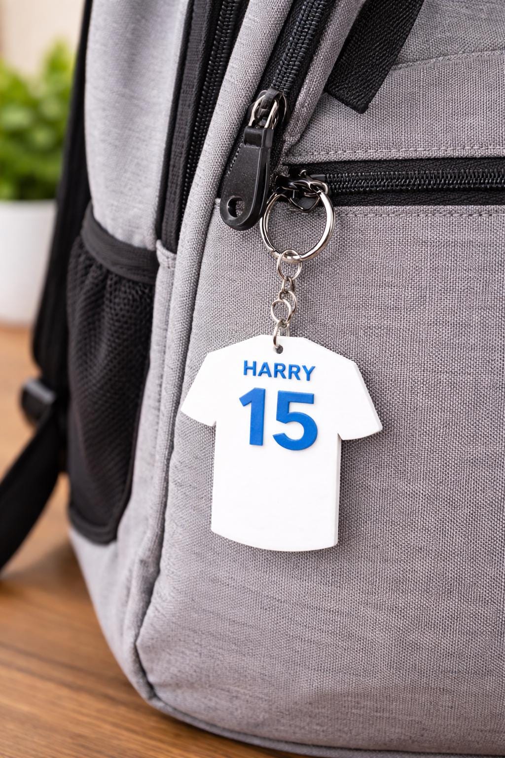 Personalised Football Shirt Keyring – Custom Name & Number Keychain
