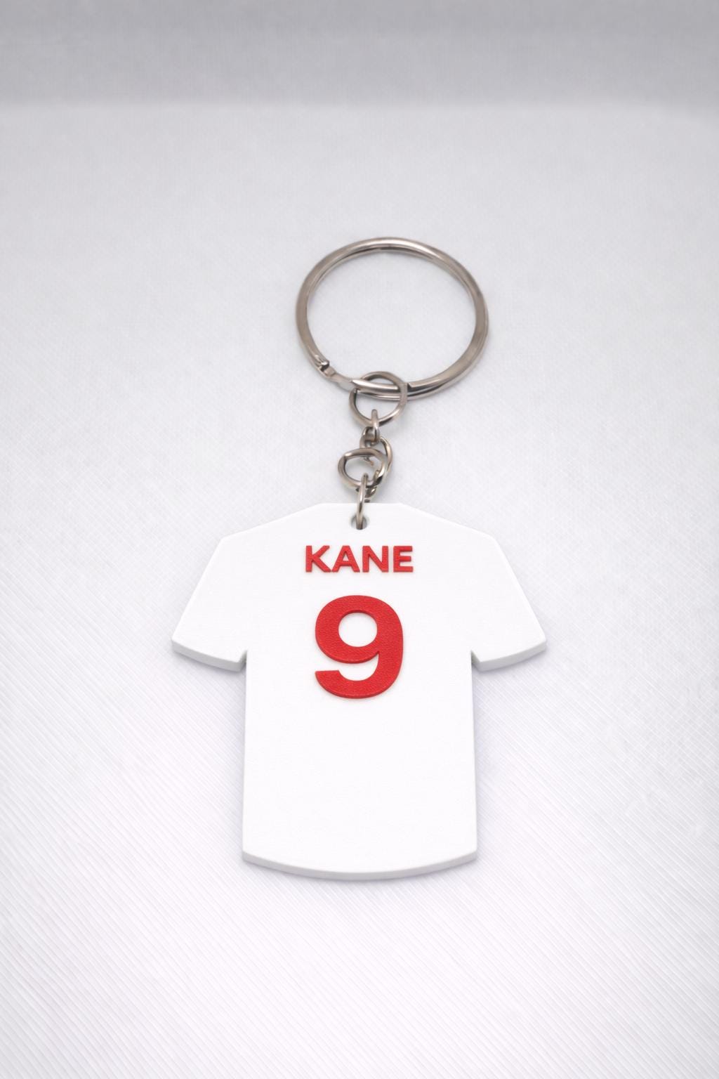 Personalised Football Shirt Keyring – Custom Name & Number Keychain