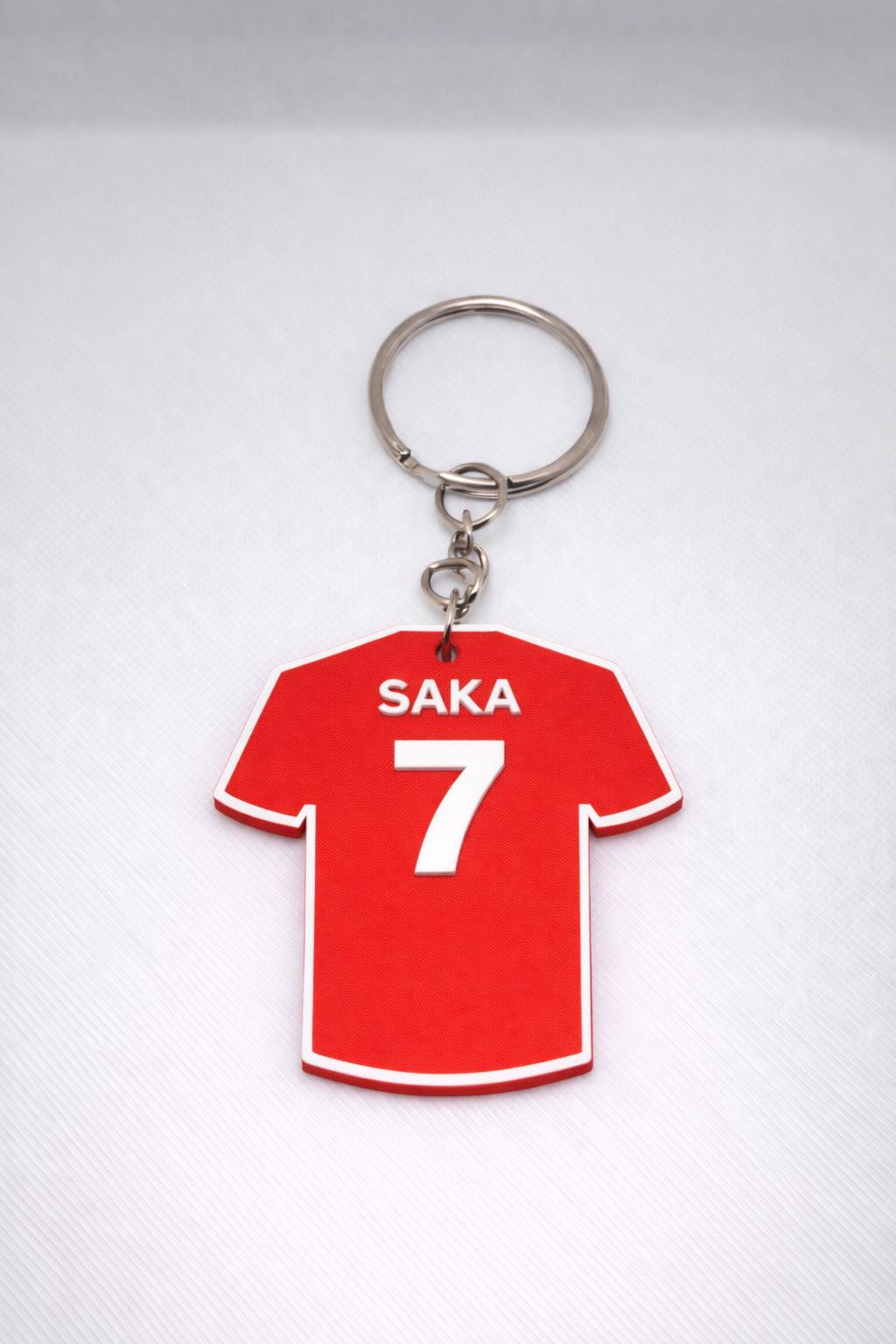 Personalised Football Shirt Keyring – Custom Name & Number Keychain