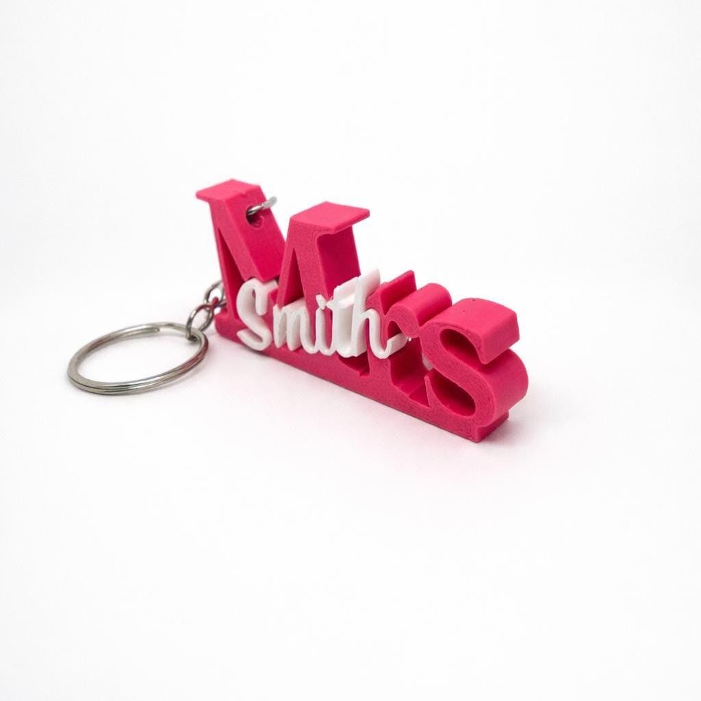 Personalised Teacher Keyring – Custom Name Keychain – End of Term Gift – Teaching Assistant Present