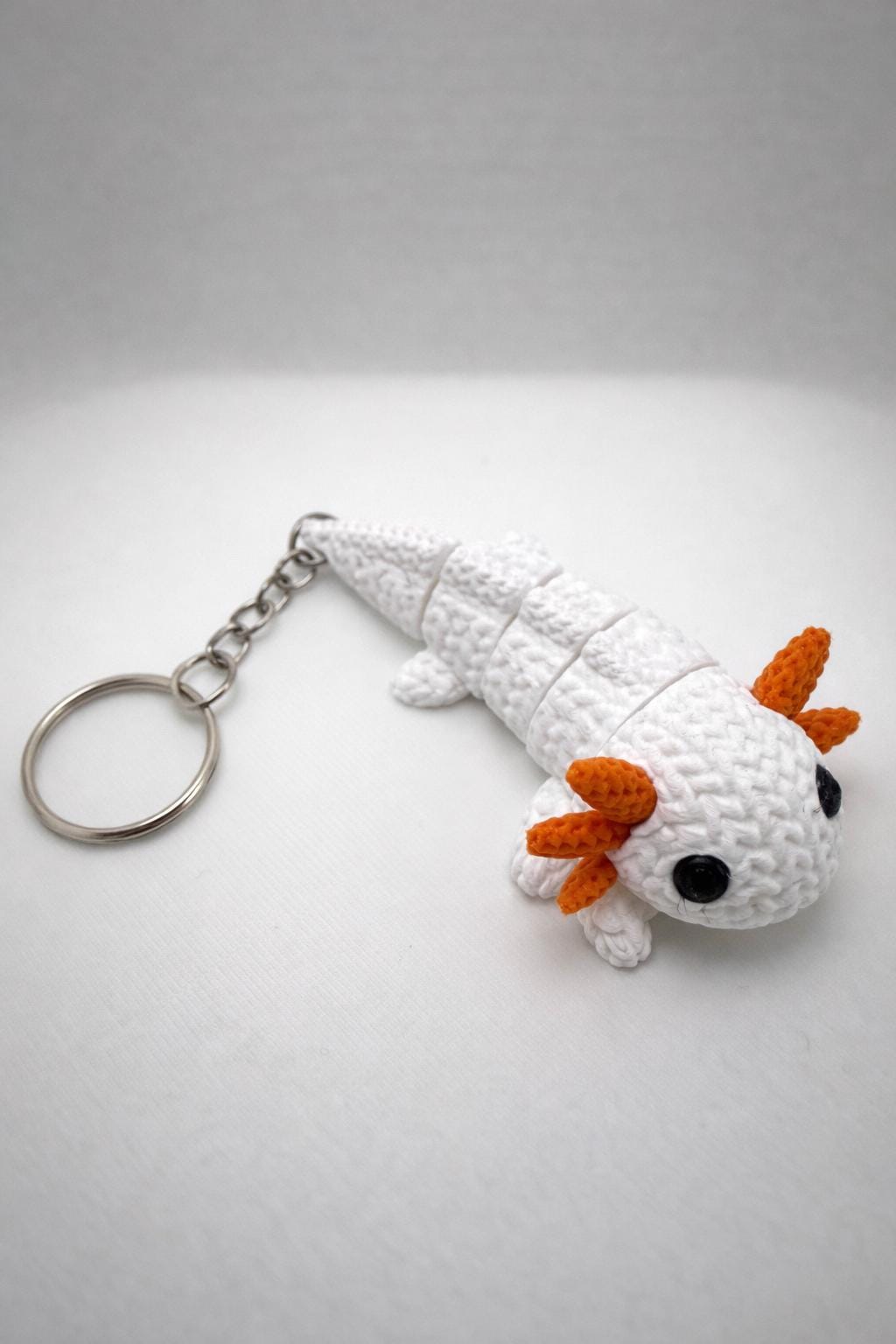 Knitted Axolotl Keychain