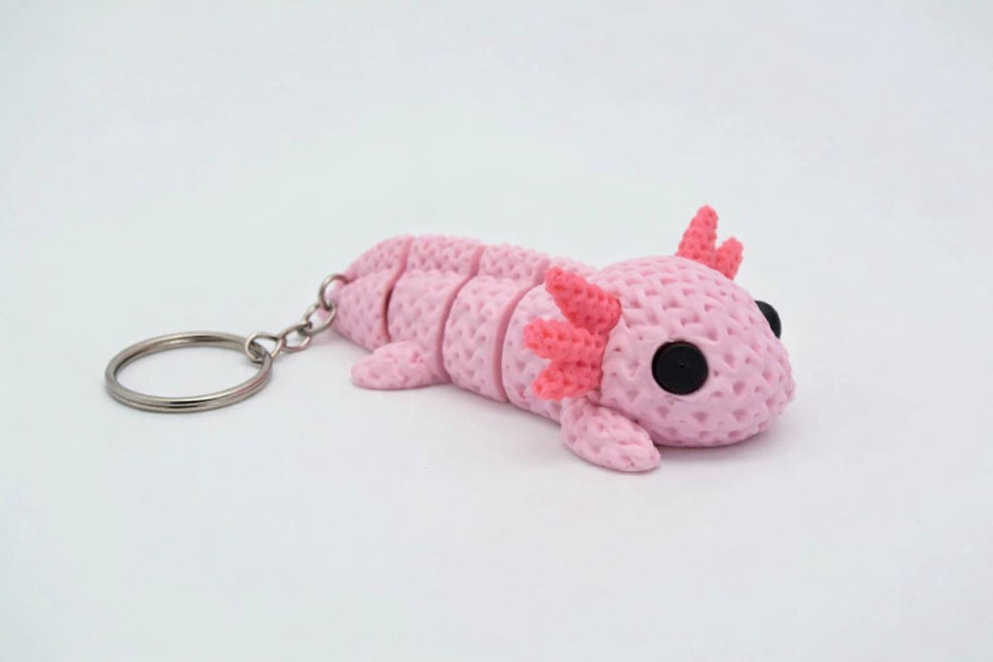 Knitted Axolotl Keychain