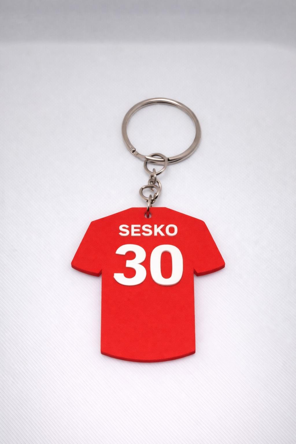 Personalised Football Shirt Keyring – Custom Name & Number Keychain
