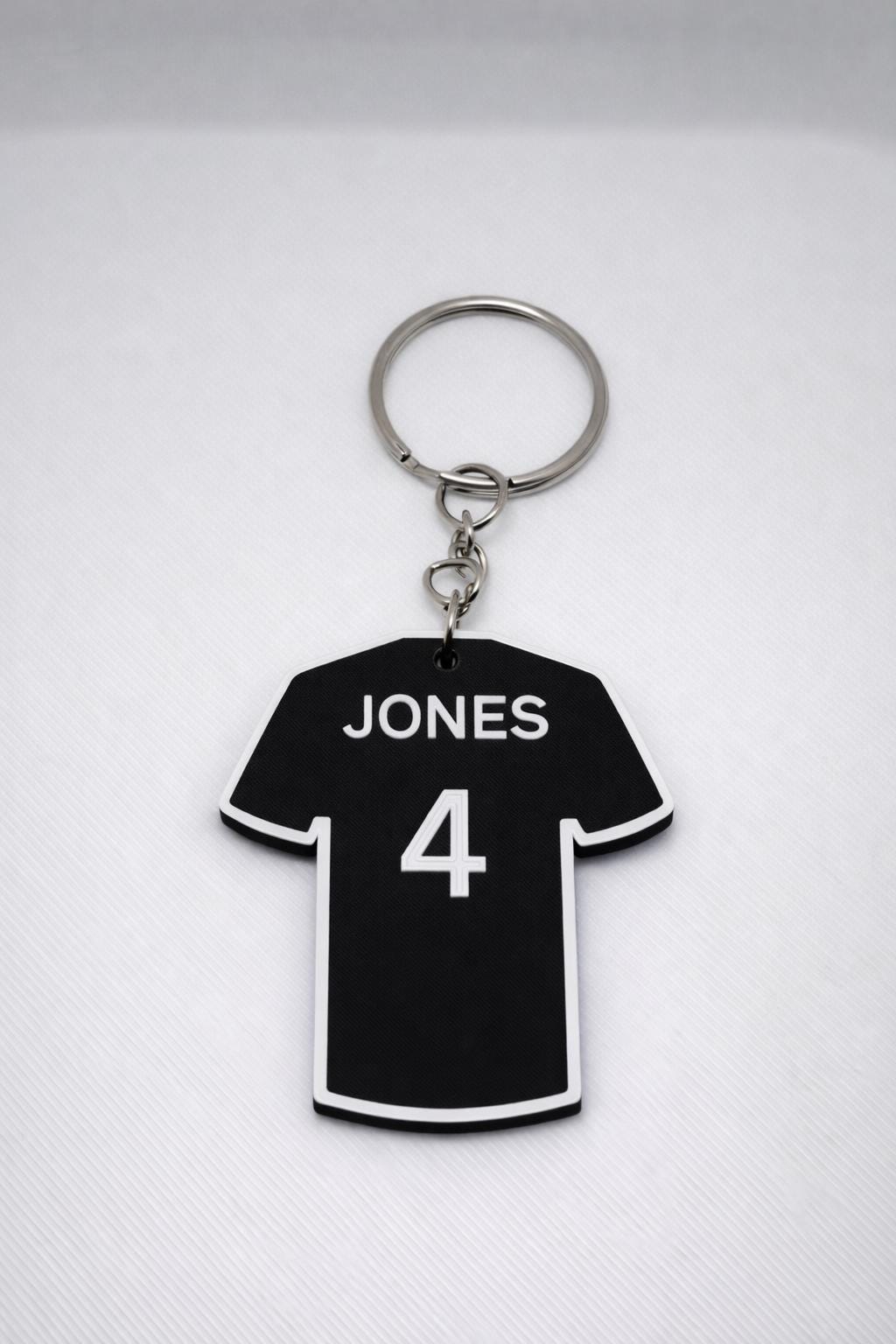 Personalised Football Shirt Keyring – Custom Name & Number Keychain