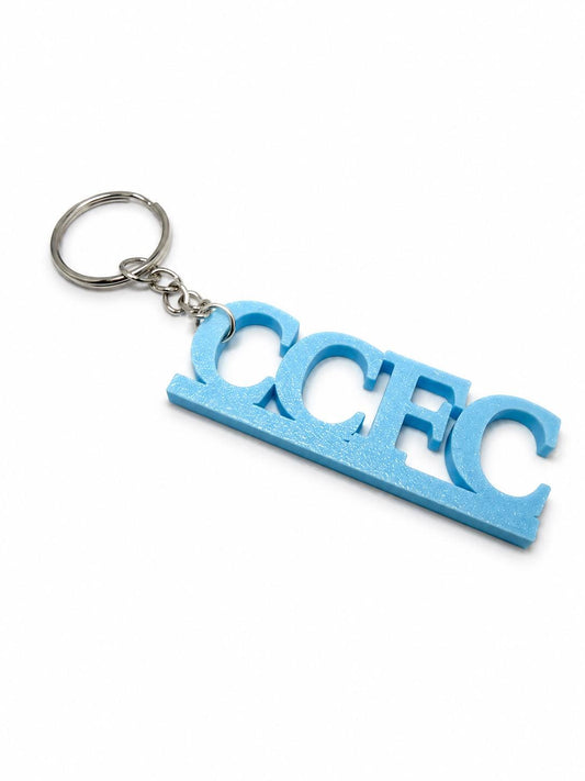 3D Printed CCFC Keychain – Personalised Name Option, Coventry Fan Gift