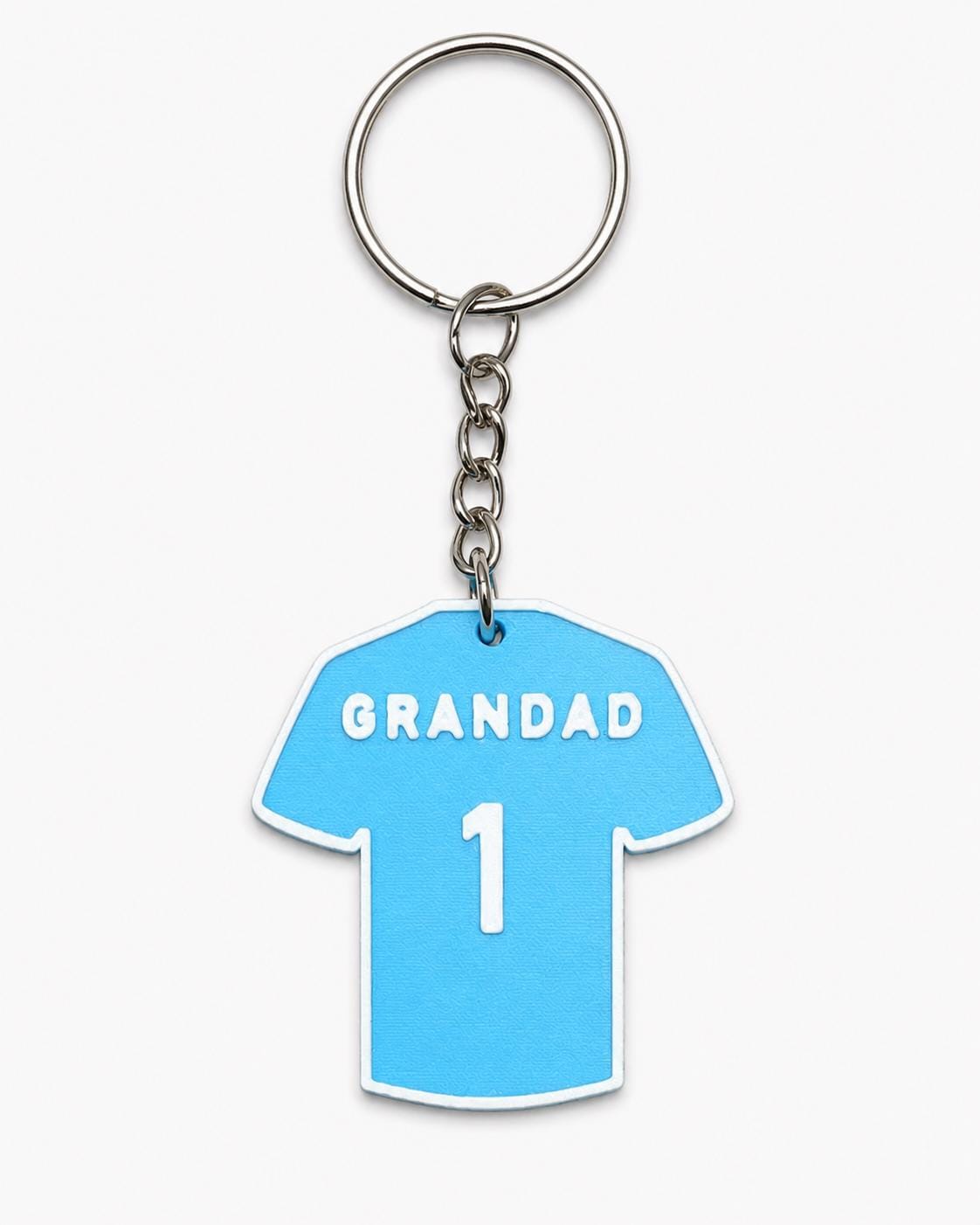 Personalised Sky Blue Football Shirt Keyring, Custom Name Number, Coventry Fan Gift