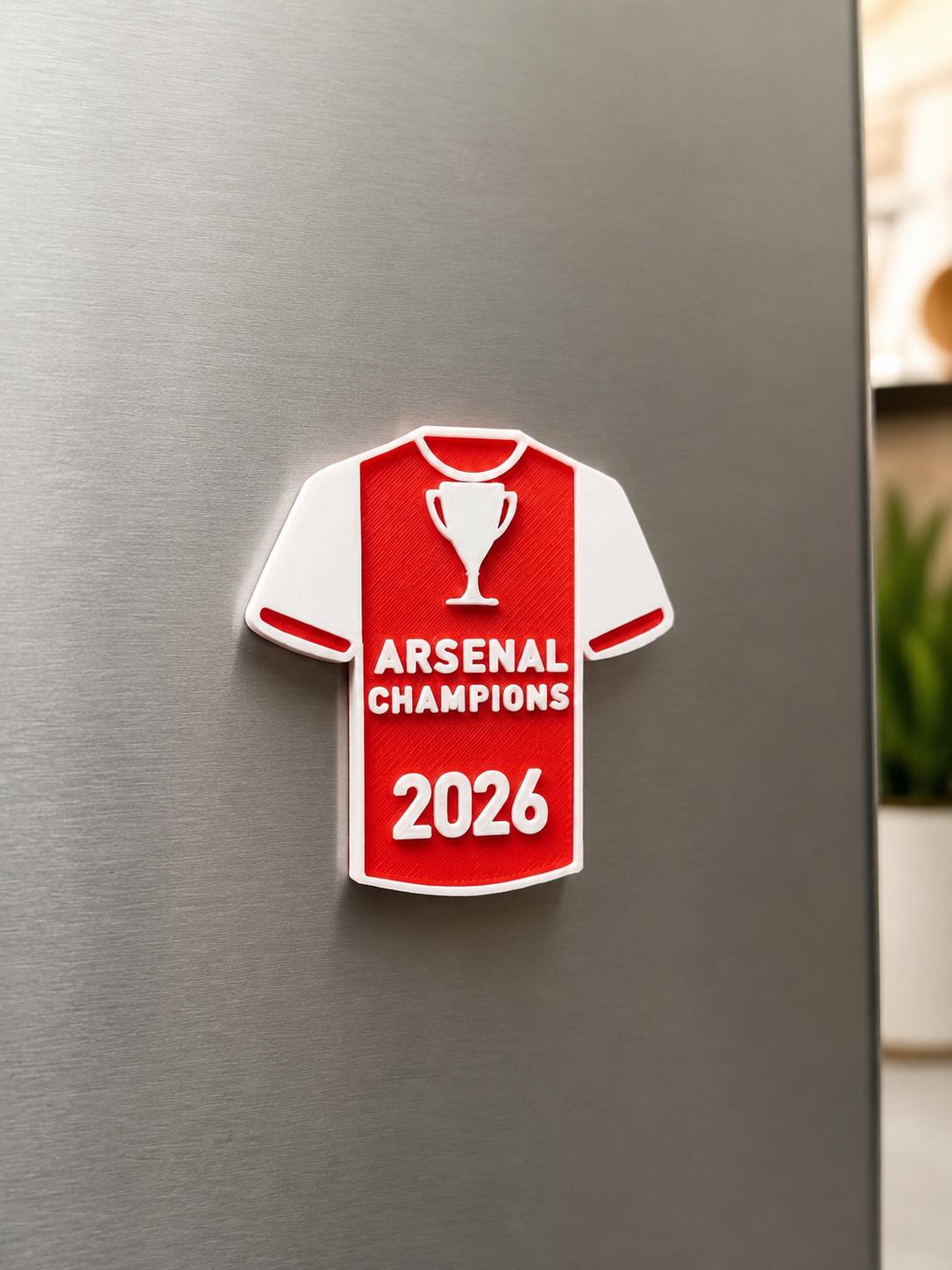 Arsenal Champions 2026 Fridge Magnet