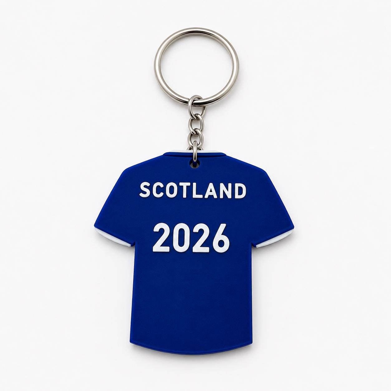 Personalised Scotland 2026 Football Shirt Keyring, Custom Player Name and Number, Scottish Football Gift